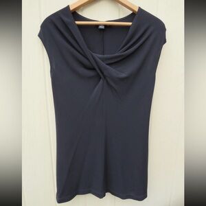 DKNY Black Draped Women's Blouse